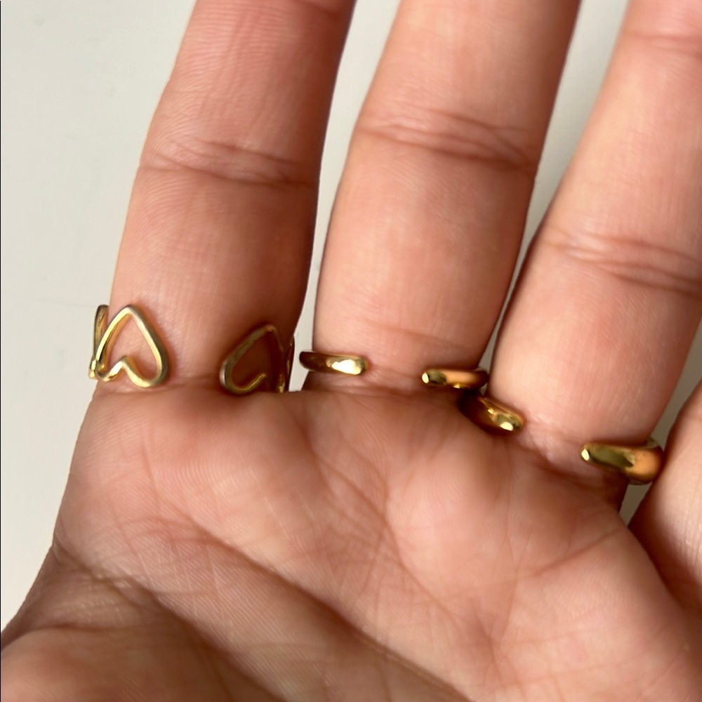 Plated Gold Ring Set - Picture 2 of 3
